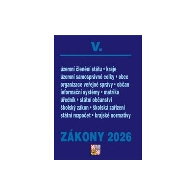Zákony V 2026 – Veřejná správa, Školství - Poradce s.r.o.