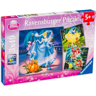 Ravensburger Пъзел Ravensburger от 3 x 49 части - Принцесите на Дисни (9339)