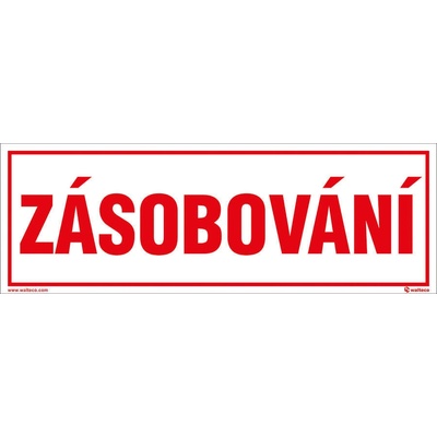 Walteco Zásobovanie, 290x100mm, plastová tabuľka , 20162