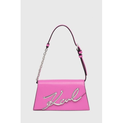 Karl Lagerfeld kožená kabelka ružová 240W3005