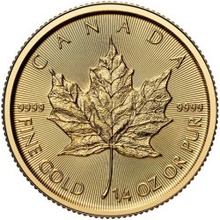 Royal Canadian Mint zlatá minca Maple Leaf 2025 1/4 oz