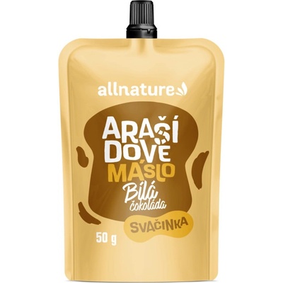 Allnature Arašídové máslo s bílou čokoládou 50 g
