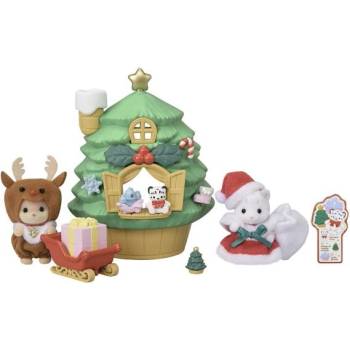 EPOCH Къщичка с коледно дърво и бебешки фигурки