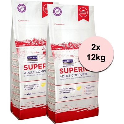 FISH4DOGS Superior Salmon Adult 2 x 12 kg