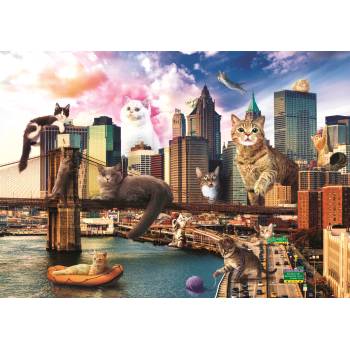 Trefl - Puzzle Cats in New York - 1 000 piese