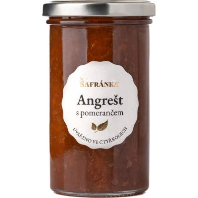 Šafránka Angrešt džem výběrový (extra) se sníženým obsahem cukru 300 g Angrešt