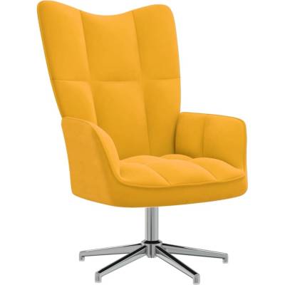 vidaXL 328124 relaxační hořčicově žluté samet