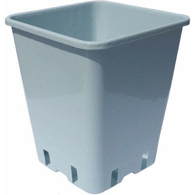 Květináč plastový bílý 20x20x23 cm 5.7 l