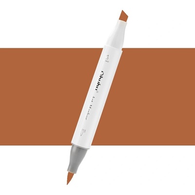 Lihová fixa OHUHU oboustranná Brush & Chisel, Leather (E260)