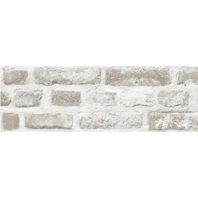 Vinylové bordury na zeď L72807, rozměr 17,6 cm x 5 m, cihly šedo-hnědé, Ugépa