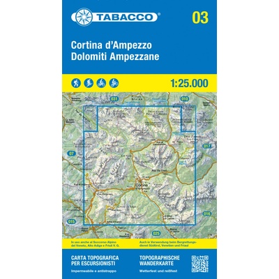 Cortina d'Ampezzo e Dolomiti Ampezzane 1:25 000