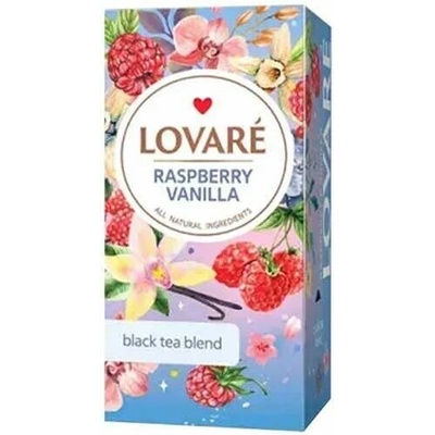 Lovaré Raspberry Vanilla černý čaj 24 ks