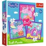 Trefl - Puzzle 3v1 Peppa Pig's habits - 1 - 39 piese