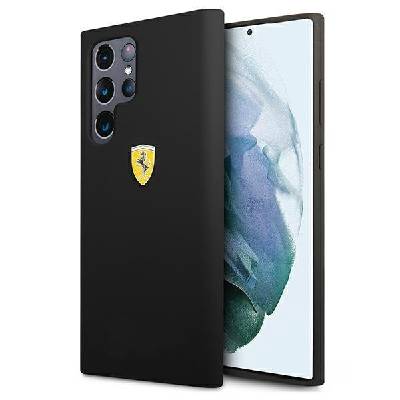 Ferrari FESSIHCS22LBK hard silikonové pouzdro Samsung Galaxy S22 Ultra 5G Black On Track Silicone
