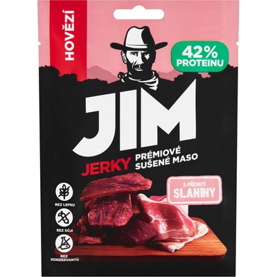 Jim Jerky Hovězí s příchutí slaniny 23 g