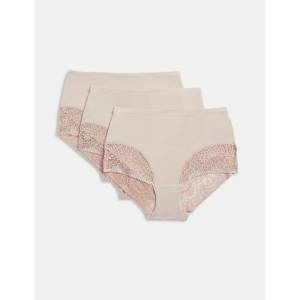 Marks & Spencer Бикини до талията Body Soft, комплект 3 бр. Marks & Spencer бежово Marks & Spencer | Bezhov | ЖЕНИ | L