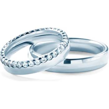 Image 1 of SAVICKI Сватбени халки: бяло злато, кръгли. 4.5 мм