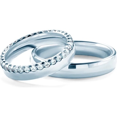 SAVICKI Сватбени халки: бяло злато, кръгли. 4.5 мм