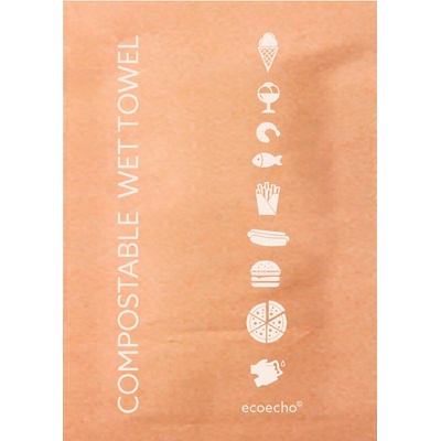 DUNI Wet towel cleansi 55 × 60 mm compostable