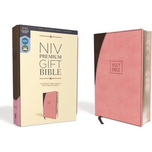 Niv, Premium Gift Bible, Leathersoft, Pink/Brown, Red Letter Edition, Comfort Print | Zondervan (ISBN: 9780310094012)
