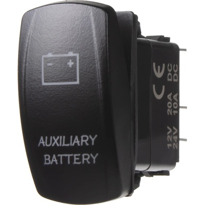 47128 Rocker2 spínač AUXILIARY BATTERY 12/24V