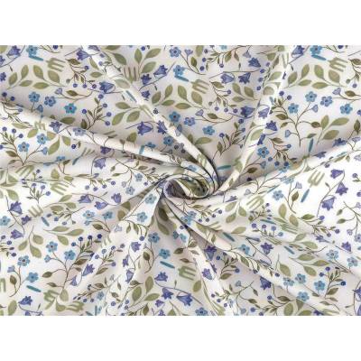 Bavlněný popelín silk oděvní pomněnky Varianta: bílá 62728/163478/291372