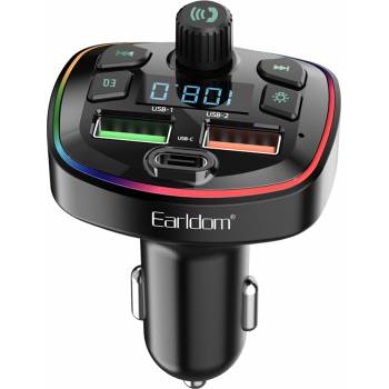 Earldom FM Трансмитер Earldom ET-M71, Bluetooth, USB, 3.1A, Черен - 17721 (17721)