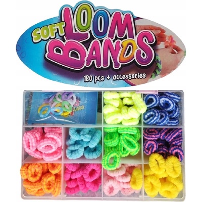 XXL Sada gumiček na výrobu náramků Loom bands 180 kusů příslušenství