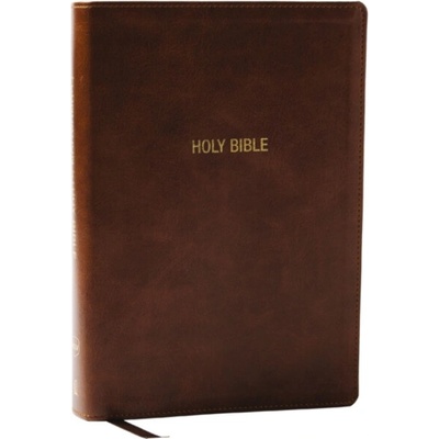 NKJV Foundation Study Bible, Wide-Margin, Brown Leathersoft, Red Letter - Thomas Nelson