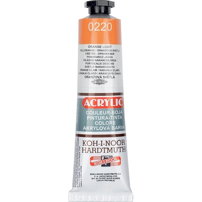 Koh-i-noor akrylové barvy Acrylic oranžová světlá 40ml