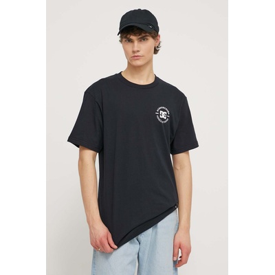 DC Памучна тениска dc в черно с принт (adyzt05375)