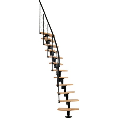 Minka STAIRS Modulové schodisko Nizza buk/čierna, 293,8 cm