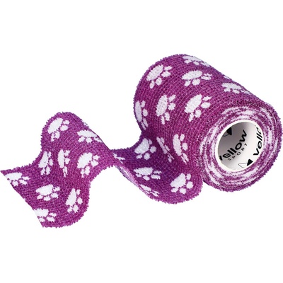 yellowSPORT Obvínadlo fixačné samodržiace 7,5 cm x 4,5 m fialové labky