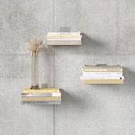 Umbra HK Limited Umbra Комплект от 3бр. скрити рафтове за книги (стандартен формат) - цвят сребро (umbra-330639-560)