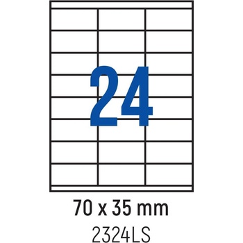Spree Етикети лепящи 24 бр. , 70.0x35.0 мм, 100 л. , A4, кант 2 (3800884029992)