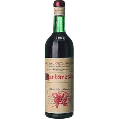 Giordano Giovanni & Figli Barbaresco suché červené 1962 0,75 l (holá láhev)