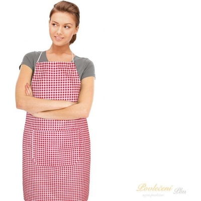 Bellatex Kuchyňská zástěra Berta Kostička červená 67x84cm