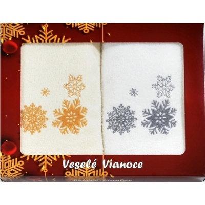 Evenit Vianočné Uteráky biela 2 ks 50 x 100 cm