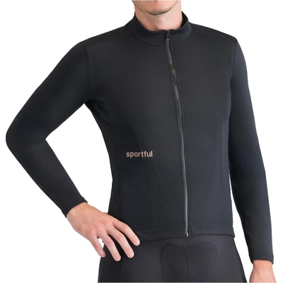 Sportful Мъжка фланелка с дълъг ръкав за колоездене Sportful Classic Thermal Jersey Cycling jersey - Black - размер XL (056-3775-0114)