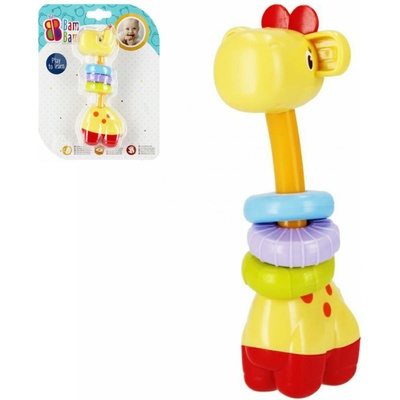 BAM BAM Baby chrastítko žirafka plast