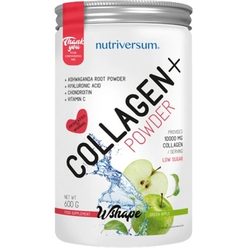 Nutriversum Collagen+ Powder | with Hyaluronic Acid, Chondroitin & Vitamin C [600 грама] Зелена ябълка