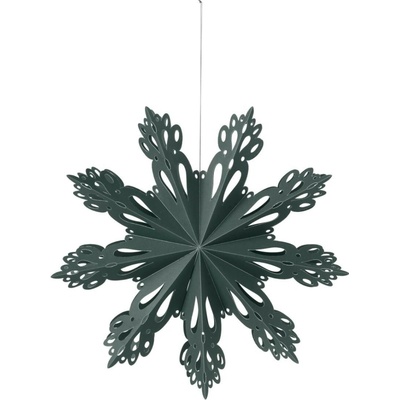 Závesná vianočná dekorácia priemer 30 cm Broste SNOWFLAKE -M zelená