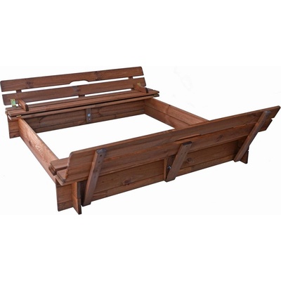 Tradgard Dřevěné pískoviště s lavičkami