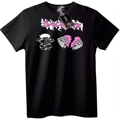 NOONEBRAND Тениска SADBOYZ Демонично Сърце - 3XL, Black