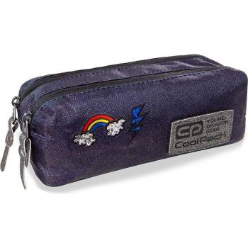 COOLPACK Ученически несесер Coolpack - Edge - Sparkling Badges Jeans (B69086)