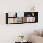 vidaXL Етажерка за списания с рафт Черния дъб 100 x 12 x 30 см (890816)