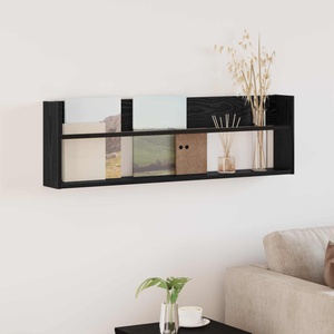 vidaXL Етажерка за списания с рафт Черния дъб 100 x 12 x 30 см (890816)