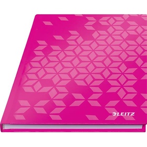 Leitz Записвачка, A5, с подвързия, 80 листа, твърди корици, LEITZ "Wow", розова 46271023 (46271023)