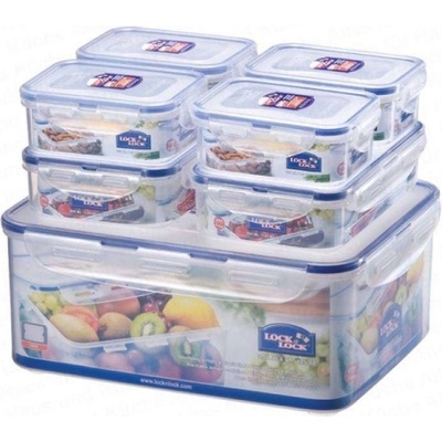 Lock&Lock Sada dóz HPL836SC set 7ks 1 x 2 x 800 ml 4 x 350 ml 5,5 l – Zboží Mobilmania