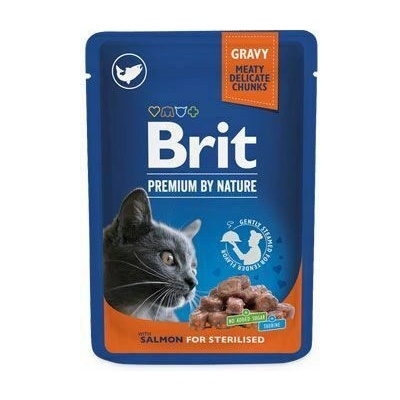 Brit Premium Cat Pouches Salmon for Sterilized 100 g